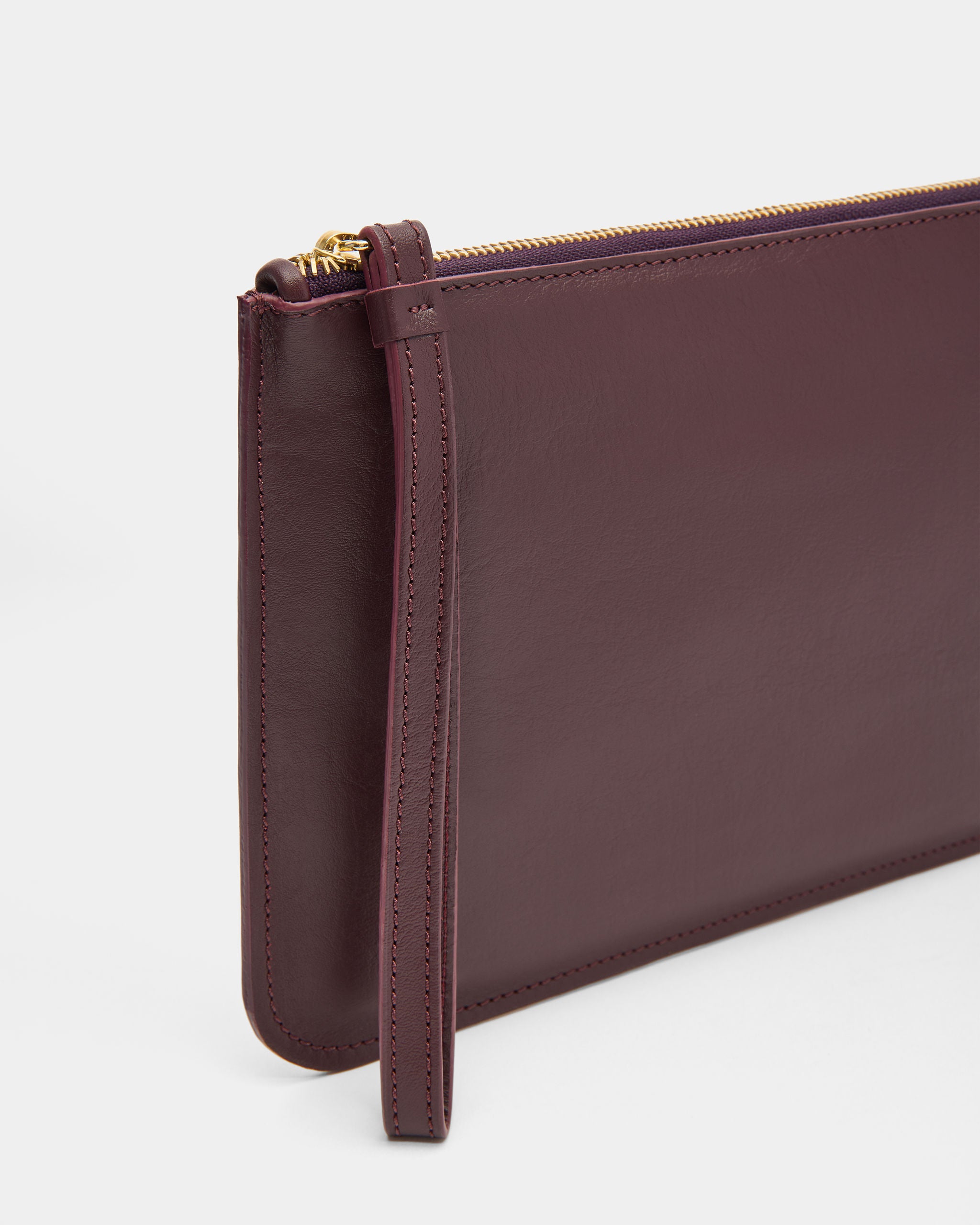 Cartera Plana Asa Burdeos