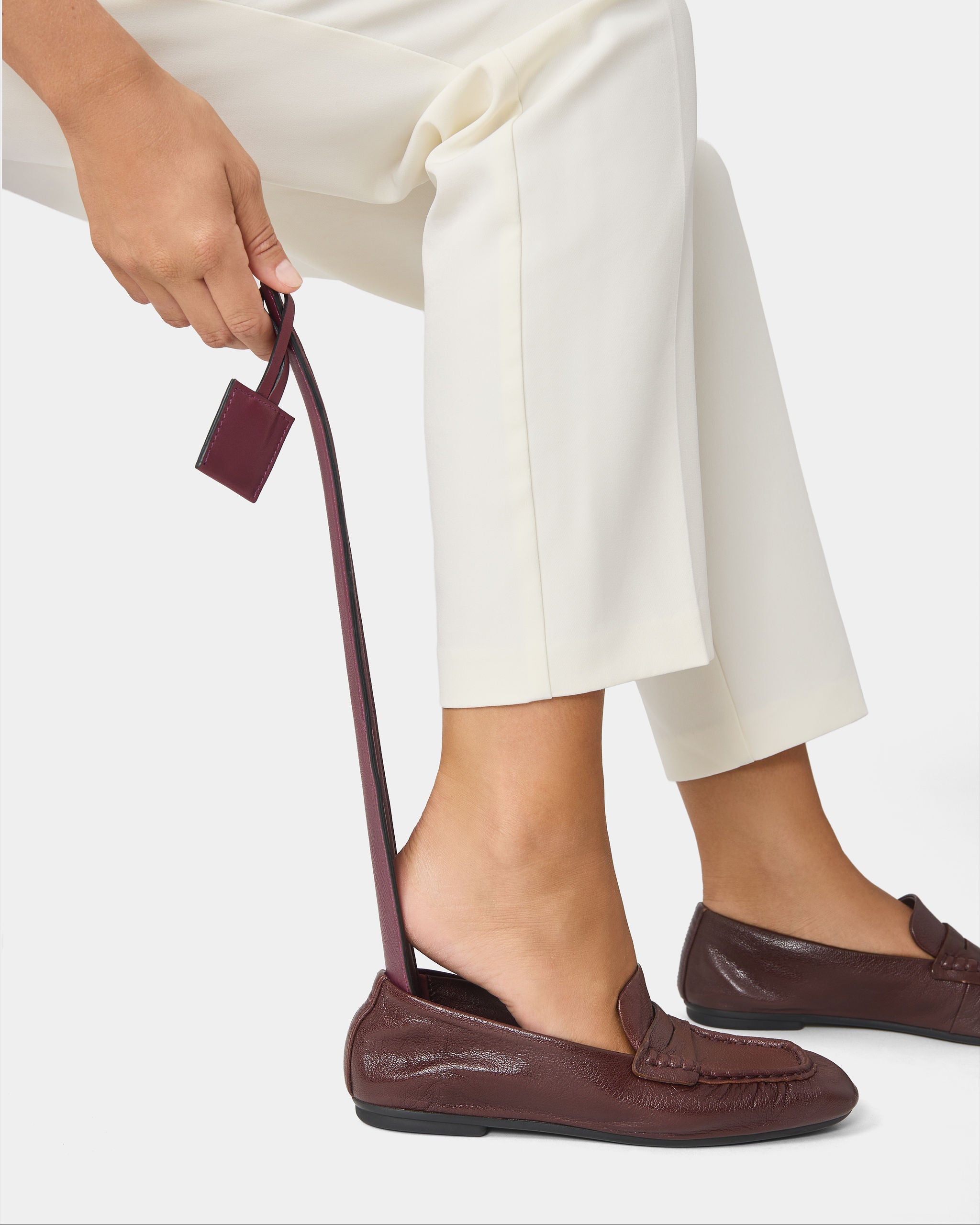 Calzador Cuero L Burdeos