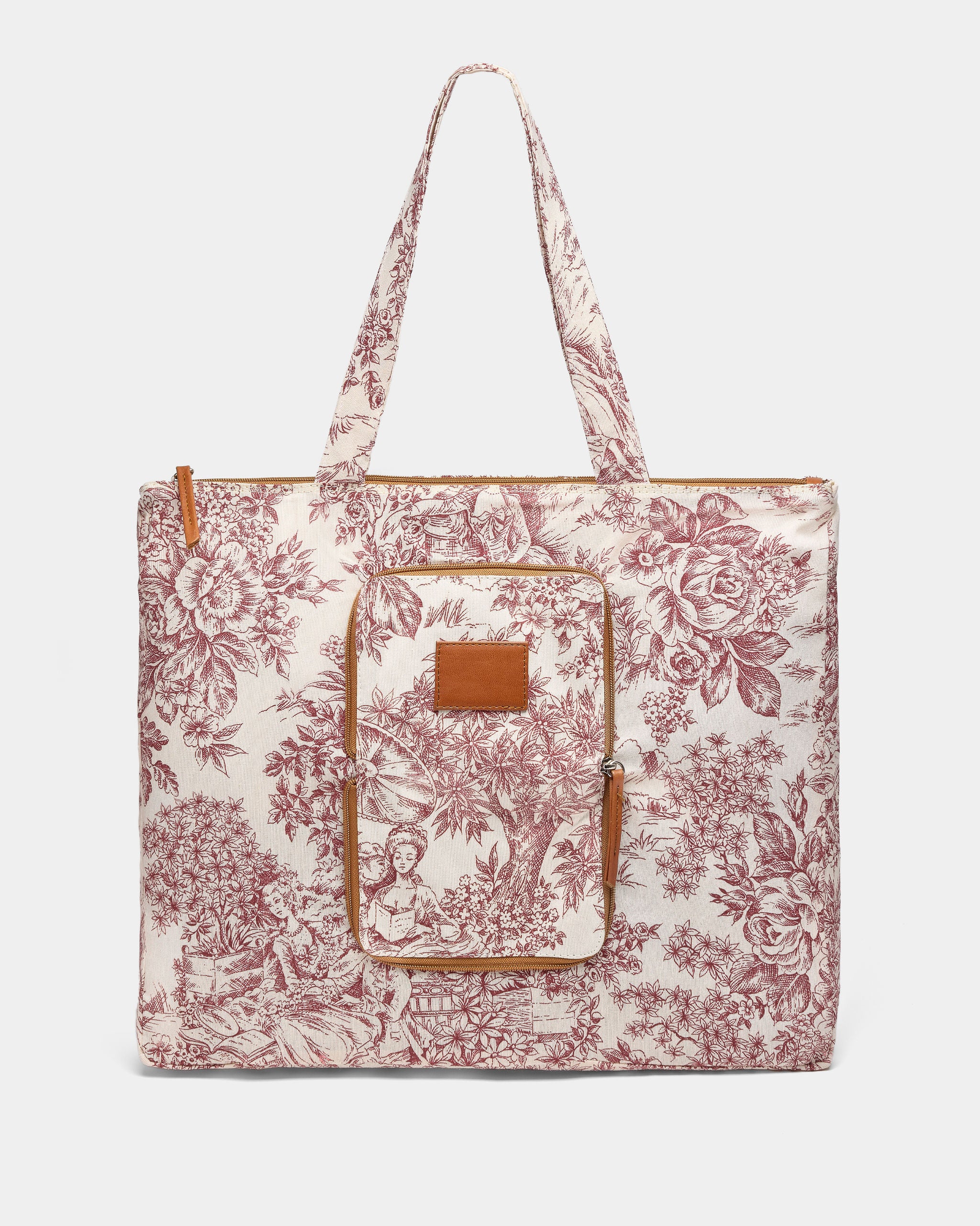 Bolsa Shopping Toile de Jouy Granate