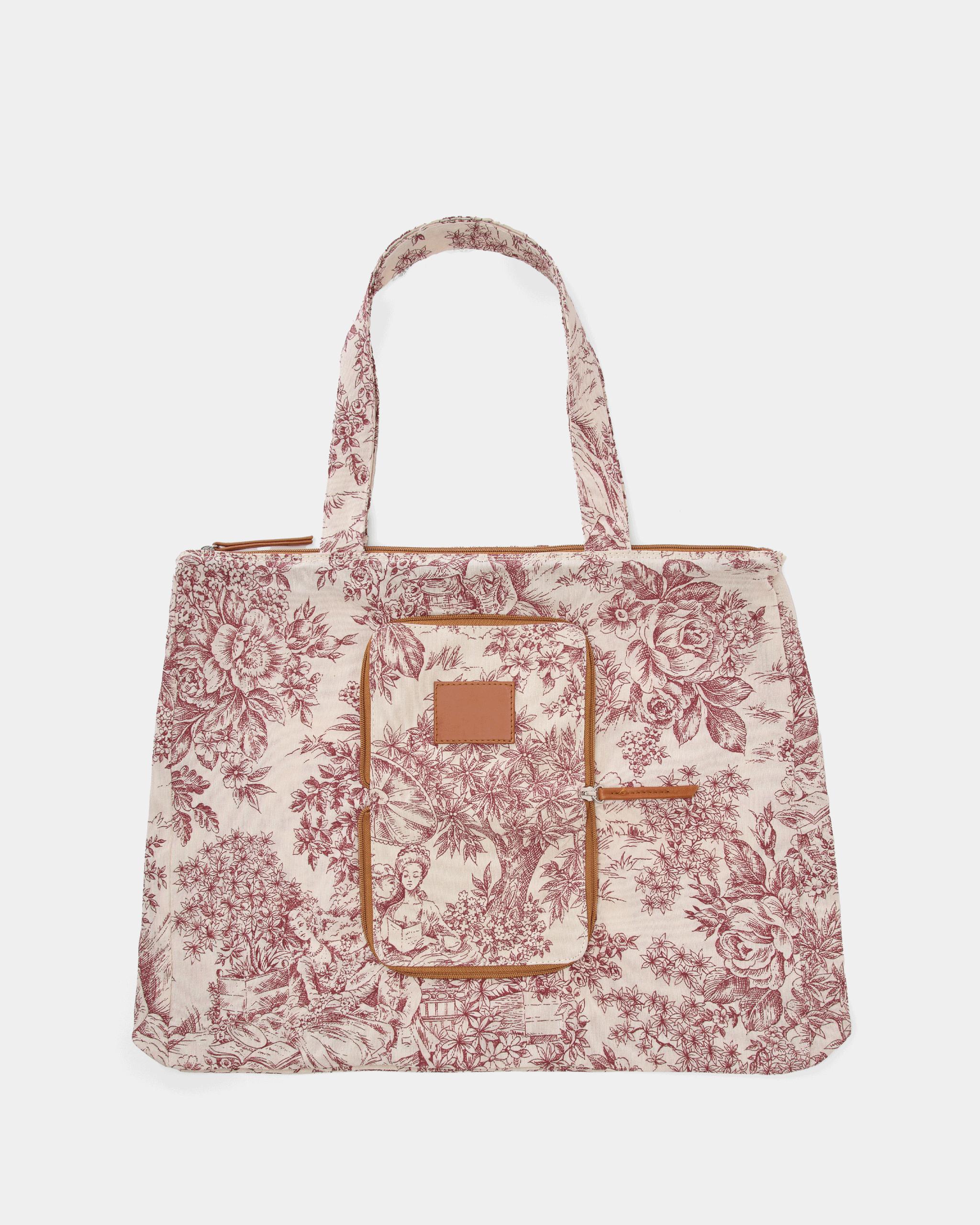 Bolsa Shopping Toile de Jouy Granate