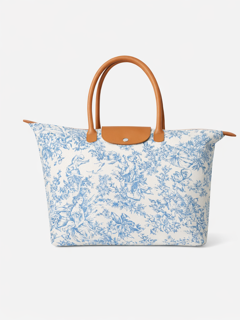 Bolsa Plegable L Toile de Jouy Azul