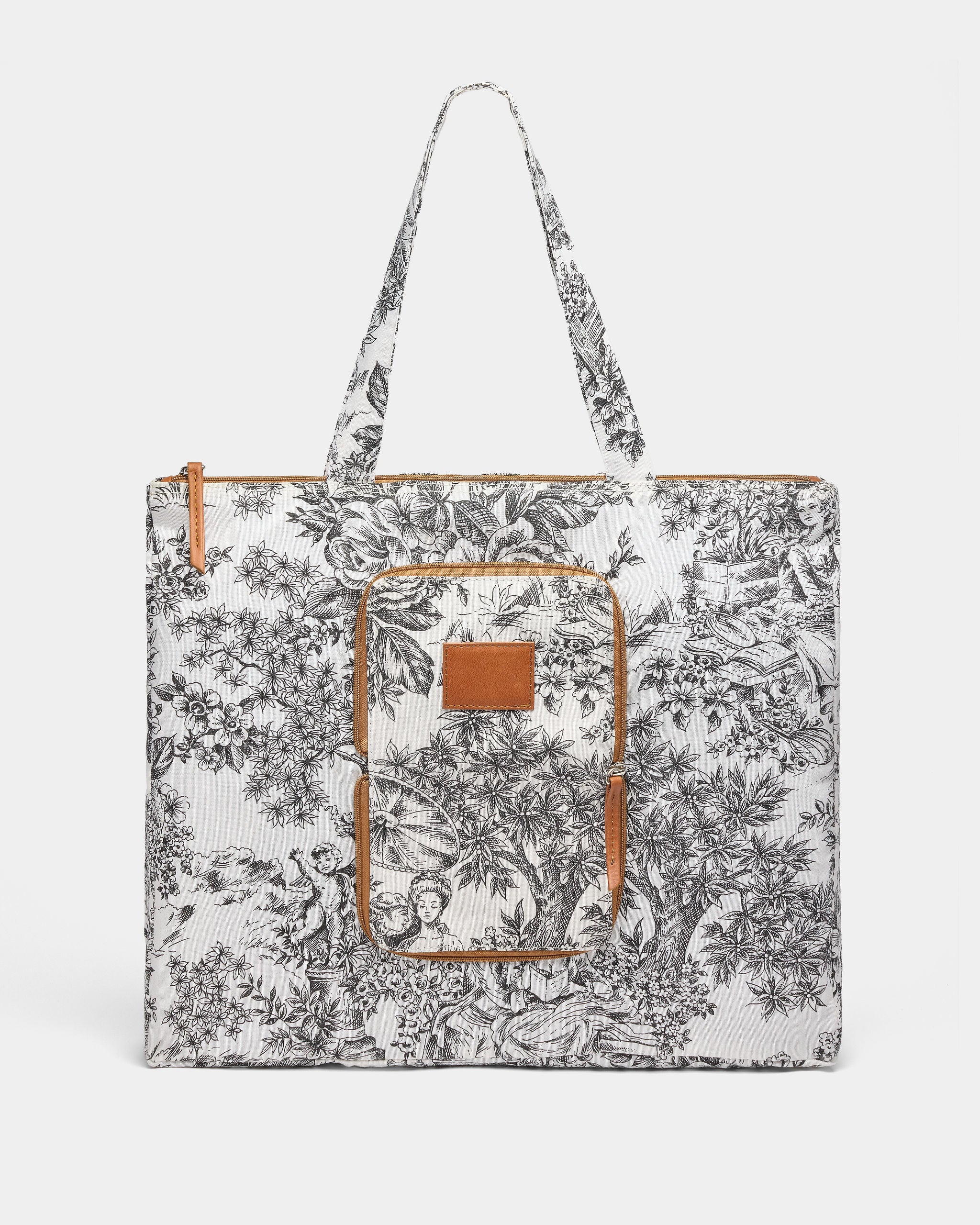 Bolsa Shopping Toile de Jouy Negro